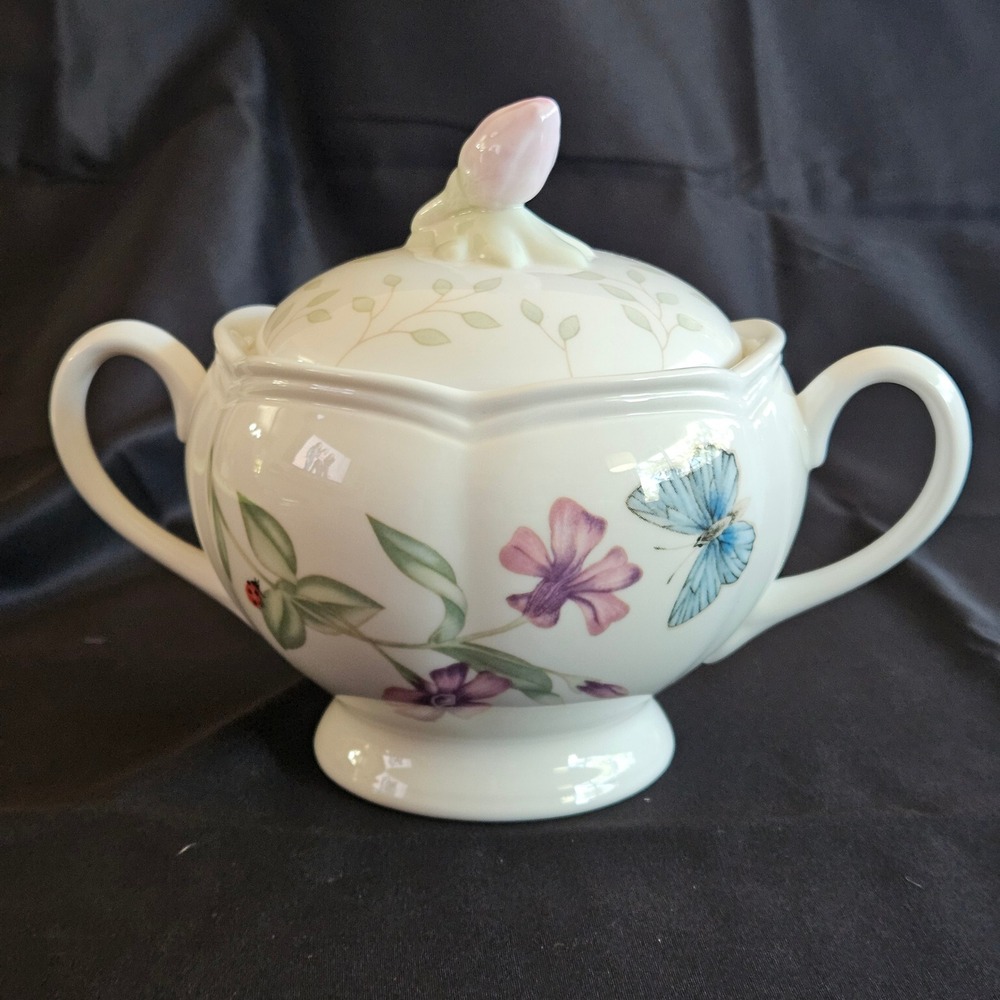 Lenox Butterfly Meadow Lidded Sugar Bowl